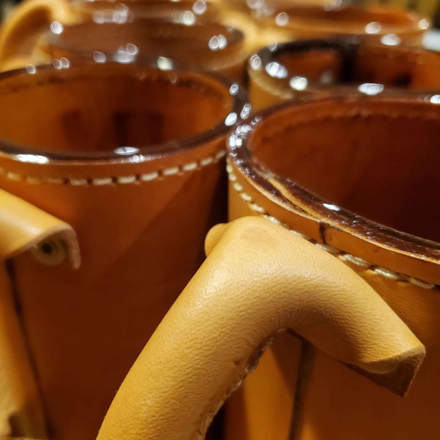 24 ounce Leather Mug